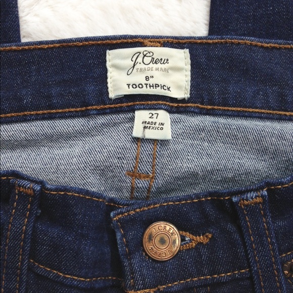 J. Crew 8" Toothpick Skinny Jeans - Picture 5 of 6